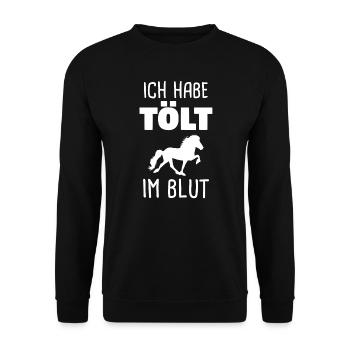 Isländer Islandpferd Islandpferde Geschenk - Unisex Pullover - Schwarz - Vorne - Alina (178cm) & Michal (187cm)