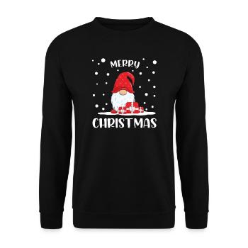 Christmas Funny Santa Claus Gift Idea - Unisex Sweatshirt - black - Front - Alina (178cm) & Michal (187cm)