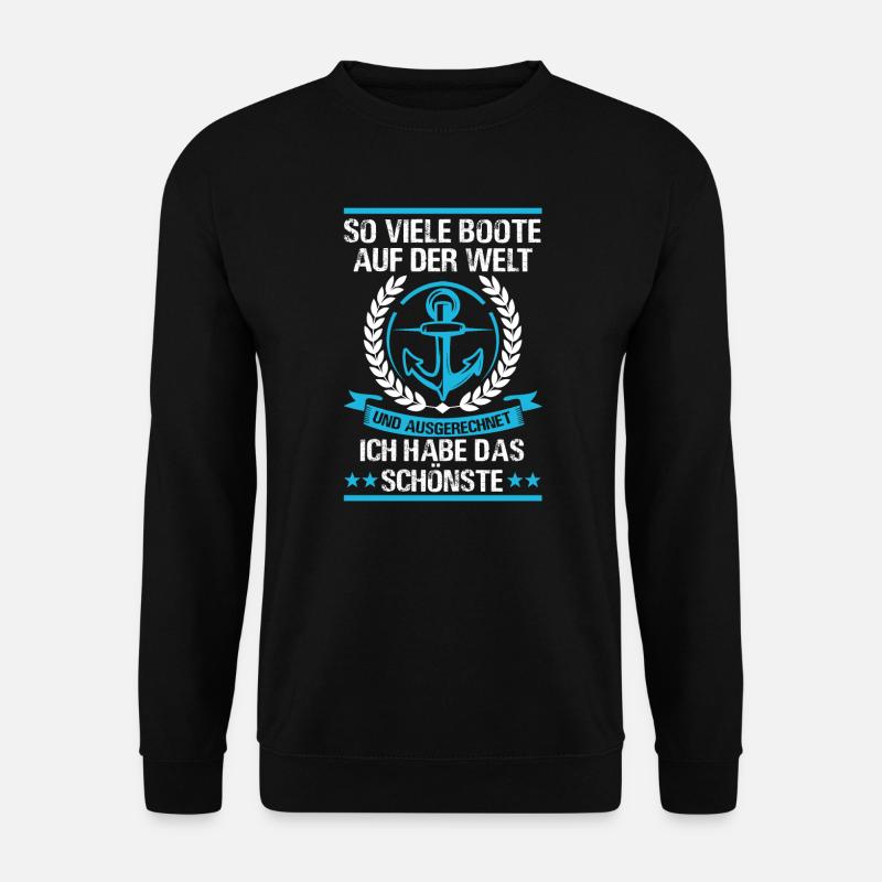 Boot Boote Segelboot Geschenk - Unisex Pullover - Schwarz