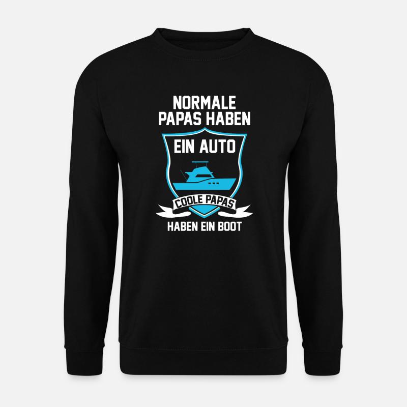 Motorboot Papa Boot Boote Geschenk - Unisex Pullover - Schwarz