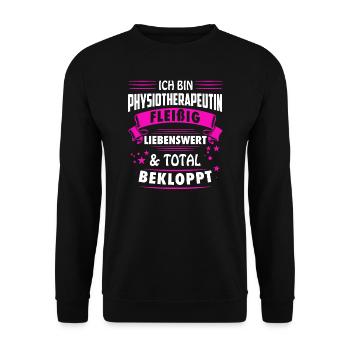 Physiotherapeutin Physiotherapie Physiotherapeut - Unisex Pullover - Schwarz - Vorne - Alina (178cm) & Michal (187cm)