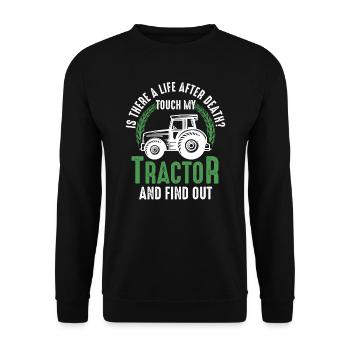 Tracteur Tracteurs Tracteur Cadeau - Sweat-shirt Unisexe - noir - Devant - Alina (178cm) & Michal (187cm)