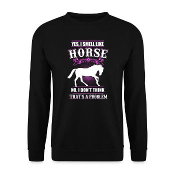 Horse rider equestrian gift - Unisex Sweatshirt - black - Front - Alina (178cm) & Michal (187cm)