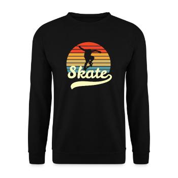 Skateboard Skateboarder cadeau de skateur - Sweat-shirt Unisexe - noir - Devant - Alina (178cm) & Michal (187cm)