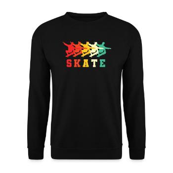Skateboard skateboarders skate - Unisex Sweatshirt - black - Front - Alina (178cm) & Michal (187cm)