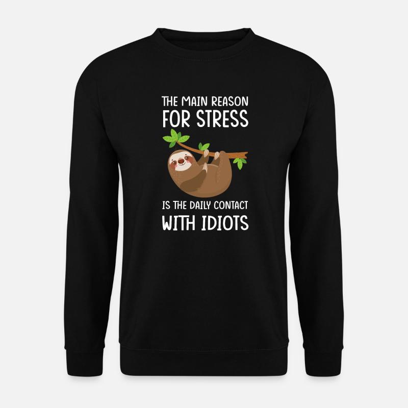 Sloth lazy sloth gift - Unisex Sweatshirt - black