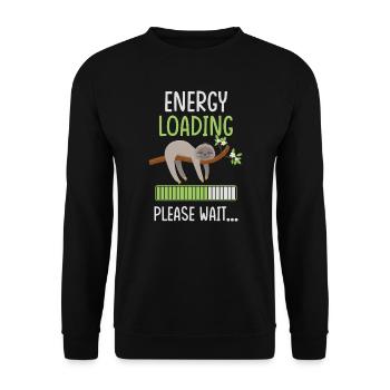 Sloth sloth lazy gift - Unisex Sweatshirt - black - Front - Alina (178cm) & Michal (187cm)