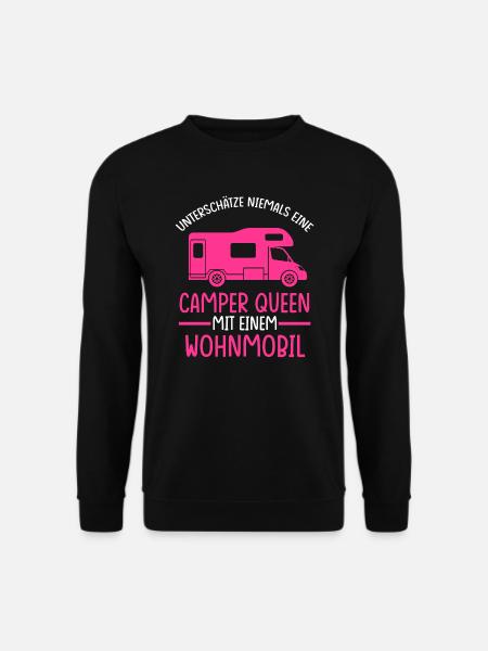 Camper Queen Wohnmobil Camping Geschenk - Unisex Pullover - Schwarz