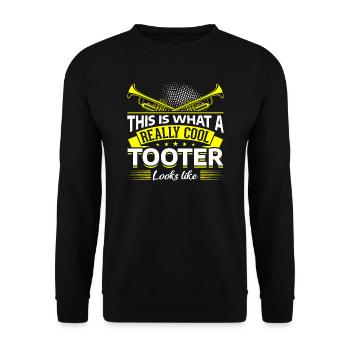 Cadeau de joueur de trompette trompette - Sweat-shirt Unisexe - noir - Devant - Alina (178cm) & Michal (187cm)