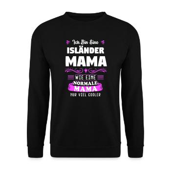 Cadeau de cheval islandais Mama Islandais - Sweat-shirt Unisexe - noir - Devant - Alina (178cm) & Michal (187cm)