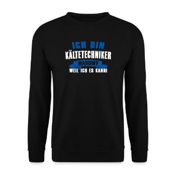 Kältetechniker Klimatechniker Klimaanlage Geschenk - Unisex Pullover - Schwarz - Vorne - Alina (178cm) & Michal (187cm)