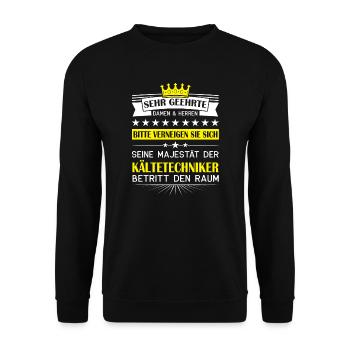 Kältetechnik Kältetechniker Geschenk - Unisex Pullover - Schwarz - Vorne - Alina (178cm) & Michal (187cm)