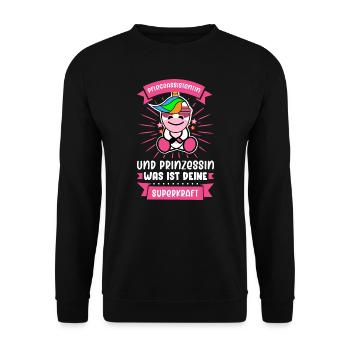 Pflegeassistentin Pflegerin Pflegekraft Geschenk - Unisex Pullover - Schwarz - Vorne - Alina (178cm) & Michal (187cm)