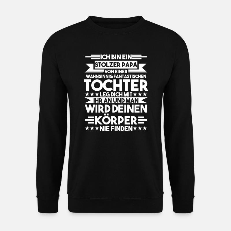 Papa Tochter Familie Geschenk - Unisex Pullover - Schwarz