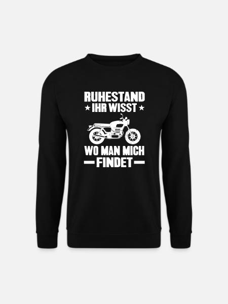 Rentner Motorrad Ruhestand Geschenk - Unisex Pullover - Schwarz