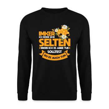 Apicole Apiculture miel cadeau - Sweat-shirt Unisexe - noir - Devant - Alina (178cm) & Michal (187cm)