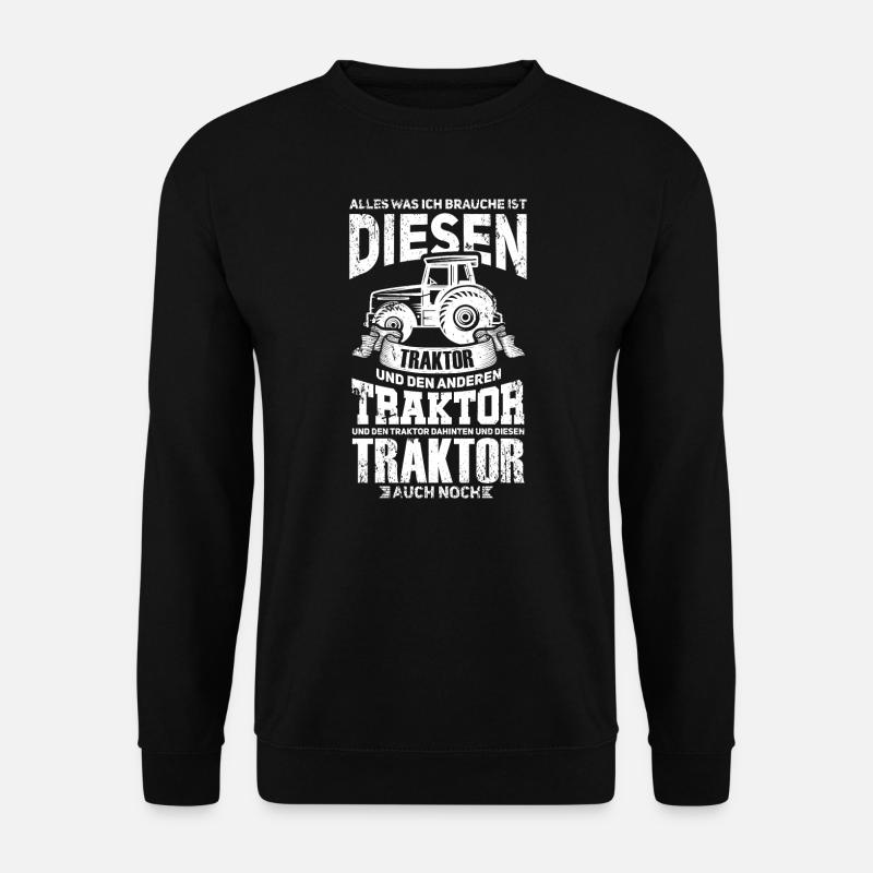 Traktor Landwirt Bauer Geschenk - Unisex Pullover - Schwarz