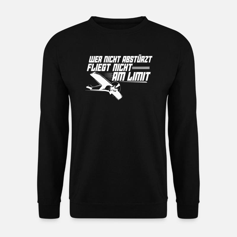 Pilot Modellflug Modellflieger Geschenk - Unisex Pullover - Schwarz