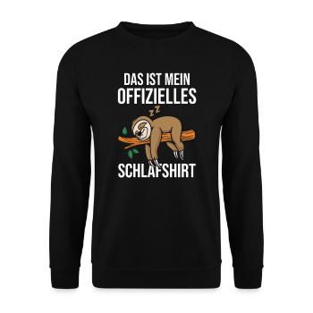 Schlafshirt Schlafshirt Schlafanzug Geschenk - Unisex Pullover - Schwarz - Vorne - Alina (178cm) & Michal (187cm)