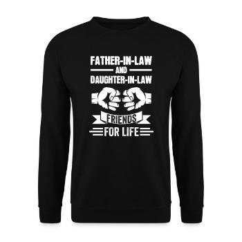 Daughter-in-law & father-in-law gift - Unisex Sweatshirt - black - Front - Alina (178cm) & Michal (187cm)