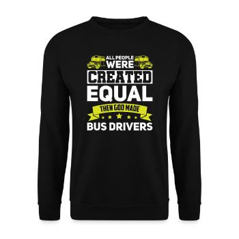 Bus Driver Bus Driver School Bus Driver Gift - Unisex Sweatshirt - black - Front - Alina (178cm) & Michal (187cm)