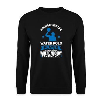 Water Polo Water Sport Water Polo Cadeau - Sweat-shirt Unisexe - noir - Devant - Alina (178cm) & Michal (187cm)
