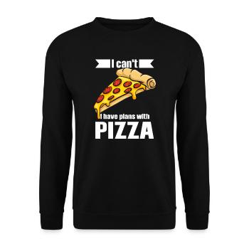 Pizza Pizzas Pizza Lovers Gift - Unisex Sweatshirt - black - Front - Alina (178cm) & Michal (187cm)
