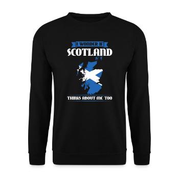 Scotland Flag Scotland Gift - Unisex Sweatshirt - black - Front - Alina (178cm) & Michal (187cm)