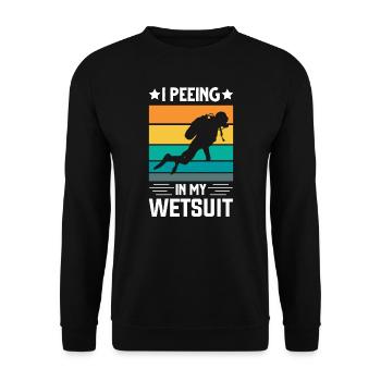 Diver Diving Gift - Unisex Sweatshirt - black - Front - Alina (178cm) & Michal (187cm)