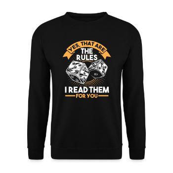 Board game board games board game gift - Unisex Sweatshirt - black - Front - Alina (178cm) & Michal (187cm)