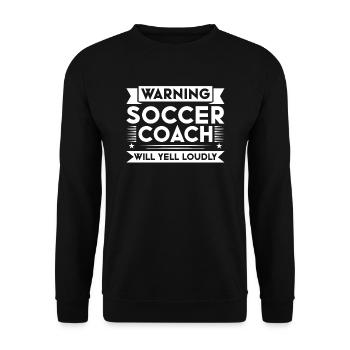 Football coach football coach gift - Unisex Sweatshirt - black - Front - Alina (178cm) & Michal (187cm)