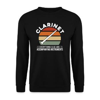 Clarinet Musician Clarinet Gift - Unisex Sweatshirt - black - Front - Alina (178cm) & Michal (187cm)
