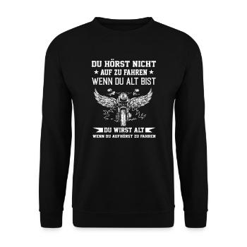 Motorrad Motocross Motorrad Motorrad Geschenk - Unisex Pullover - Schwarz - Vorne - Alina (178cm) & Michal (187cm)