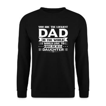 Dad & Daughter Daughter Dad & Daughter Gift - Unisex Sweatshirt - black - Front - Alina (178cm) & Michal (187cm)