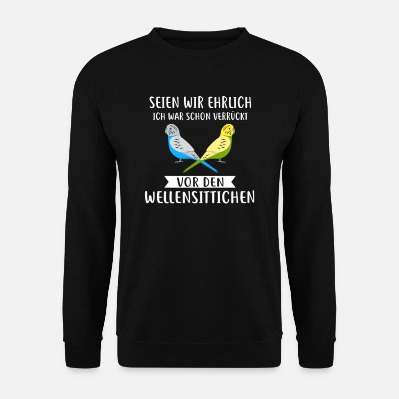 Perruche ondulée perlée ondulée - Sweat-shirt Unisexe - noir