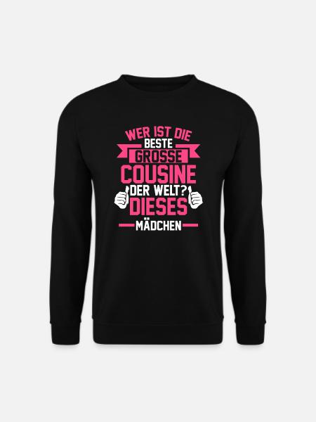 Große Cousine Cousine Cousinen Geschenk - Unisex Pullover - Schwarz
