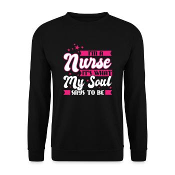 infirmière infirmière cadeau - Sweat-shirt Unisexe - noir - Devant - Alina (178cm) & Michal (187cm)