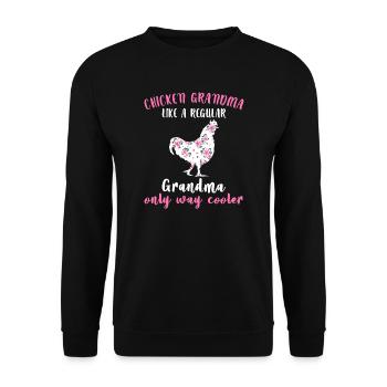 Chicken Grandma Farming Chickens Lover Gift - Unisex Sweatshirt - black - Front - Alina (178cm) & Michal (187cm)