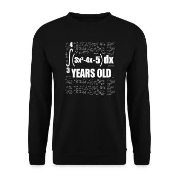 18th Birthday Math-18th birthday - Unisex Sweatshirt - black - Front - Alina (178cm) & Michal (187cm)
