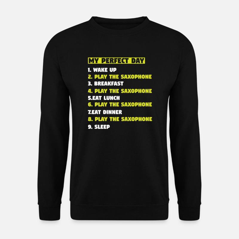Saxophon Saxophon Saxophon Spieler Geschenk - Unisex Pullover - Schwarz
