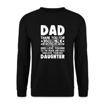 Dad daughter father daughter gift - Unisex Sweatshirt - black - Front - Alina (178cm) & Michal (187cm)