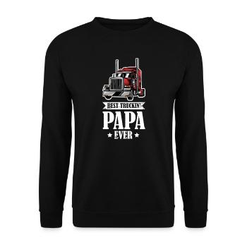 Camion papa camion camion camion cadeau - Sweat-shirt Unisexe - noir - Devant - Alina (178cm) & Michal (187cm)