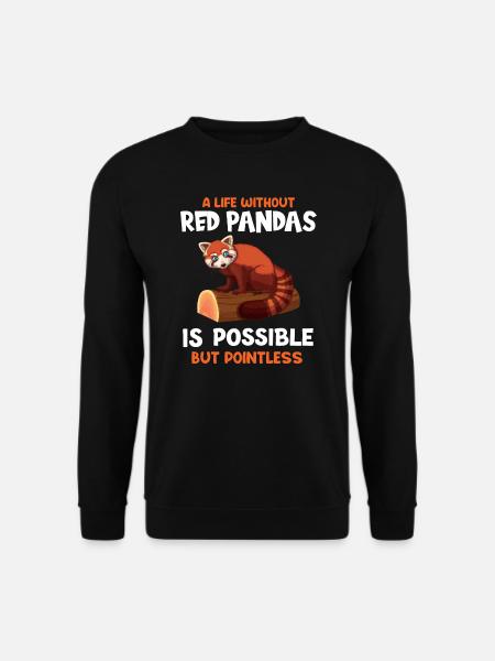 Roter Panda Panda Panda Geschenk Liebhaber - Unisex Pullover - Schwarz
