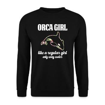 Orques fille orques orques orques cadeau - Sweat-shirt Unisexe - noir - Devant - Alina (178cm) & Michal (187cm)