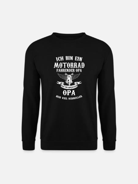 Motorrad Motoräder Opa Geschenk - Unisex Pullover - Schwarz