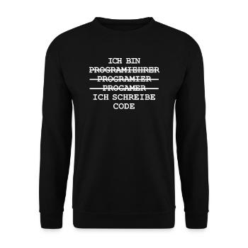 Programmierer Coding Code Geschenk - Unisex Pullover - Schwarz - Vorne - Alina (178cm) & Michal (187cm)