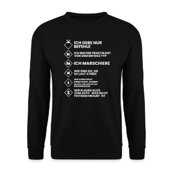 Feuerwehr Berufsfeuerwehr Freiwillige Feuerwehr - Unisex Pullover - Schwarz - Vorne - Alina (178cm) & Michal (187cm)