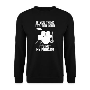 Schlagzeug Schlagzeug Schlagzeuger Geschenk - Unisex Pullover - Schwarz - Vorne - Alina (178cm) & Michal (187cm)