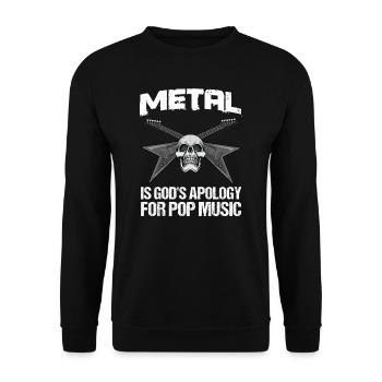 Metal Music Metal ist Gottes - Unisex Pullover - Schwarz - Vorne - Alina (178cm) & Michal (187cm)