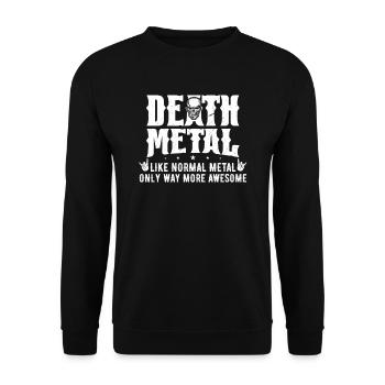 Death Metal Death Metal Heavy Metal Fan Geschenk - Unisex Pullover - Schwarz - Vorne - Alina (178cm) & Michal (187cm)